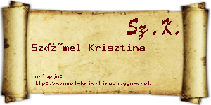 Számel Krisztina névjegykártya